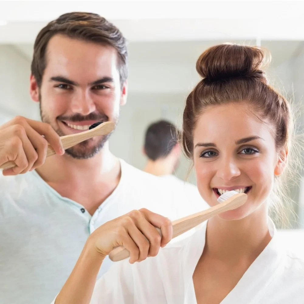 Eco-Friendly Bamboo Toothbrush Set - Picture 3 of 8